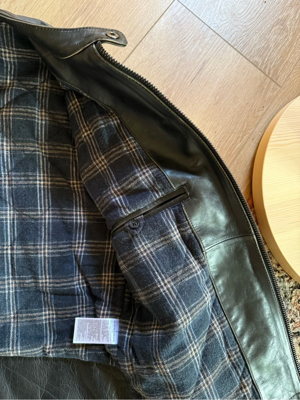 Banana Republic Men's Black Leather Moto Jacket